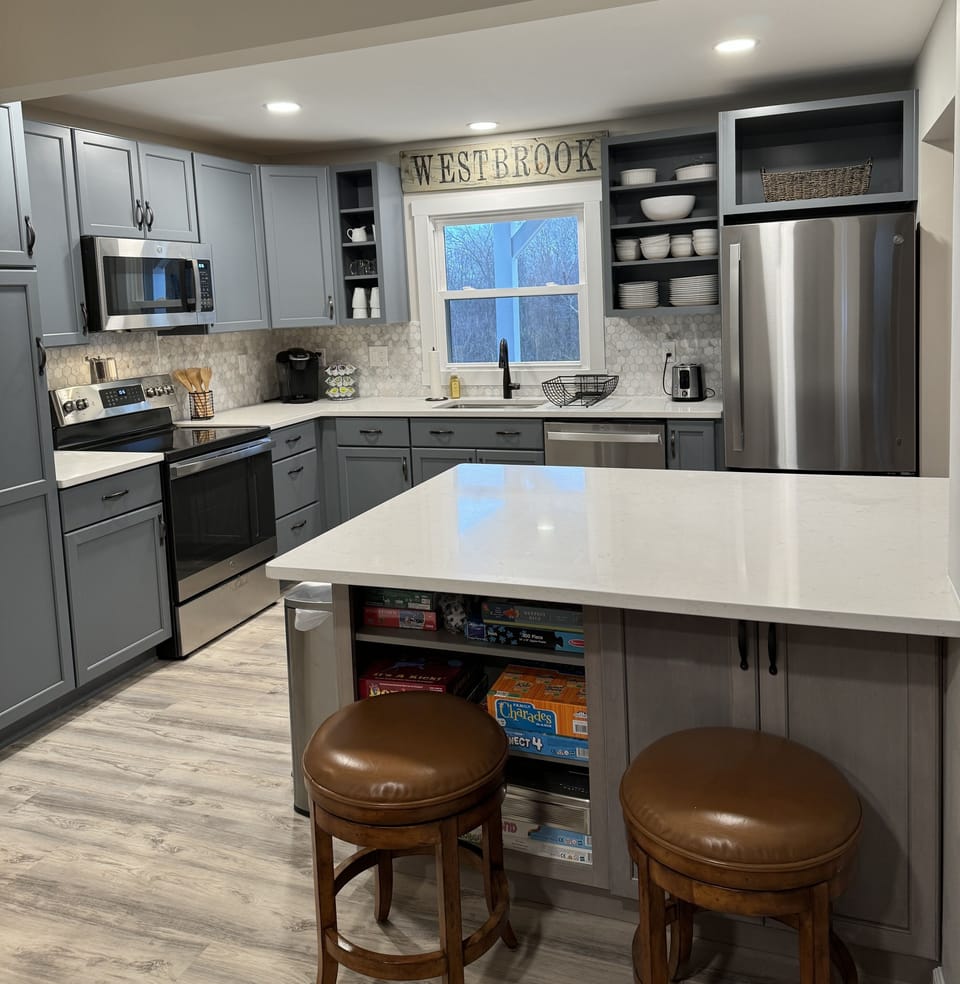 1st floor kitchen with island