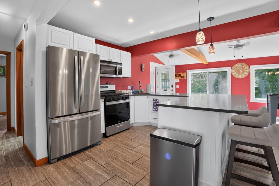 Indoors, Floor, Flooring, Kitchen, Appliance