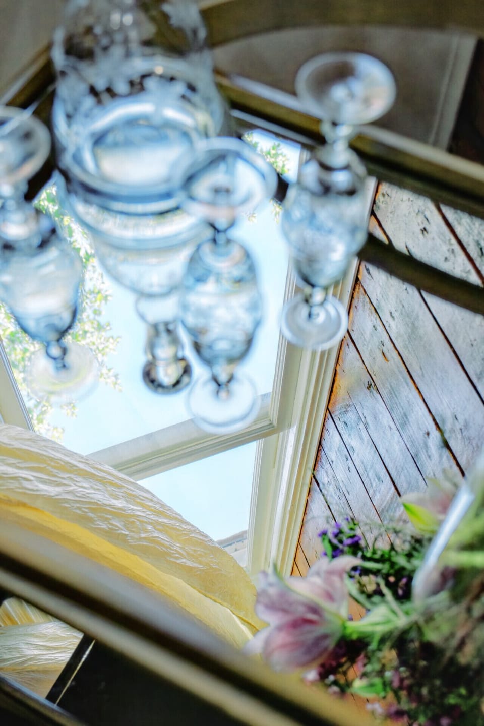 Details: Bar cart in the living room.