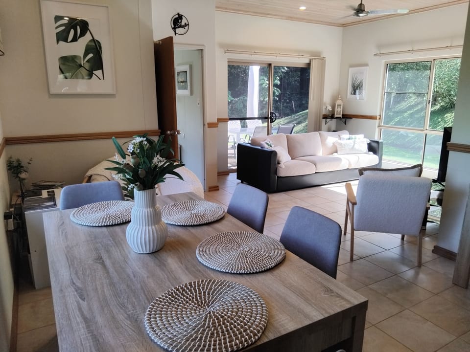 Living room and dining area