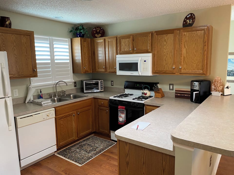 Fully stocked kitchen