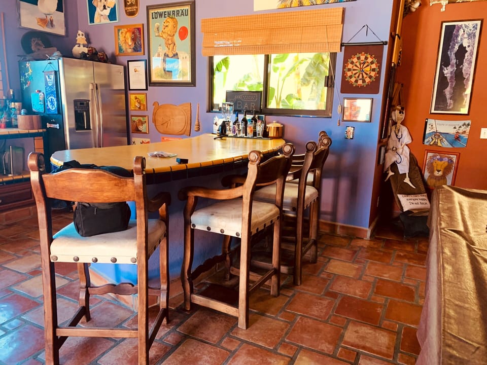 Kitchen/bar area in cabana