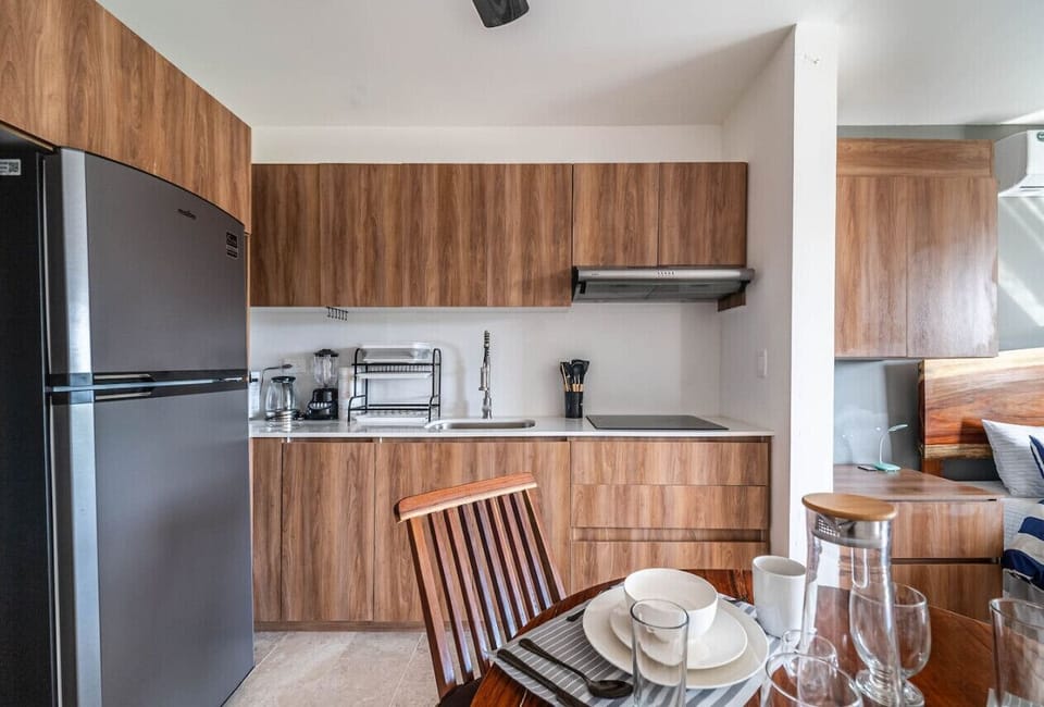 Compact but functional kitchenette designed for your convenience