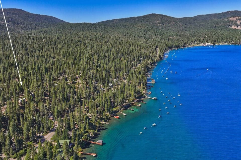 Home sits up above Cedar Flat / Carnelian Bay overlooking beautiful Lake Tahoe!