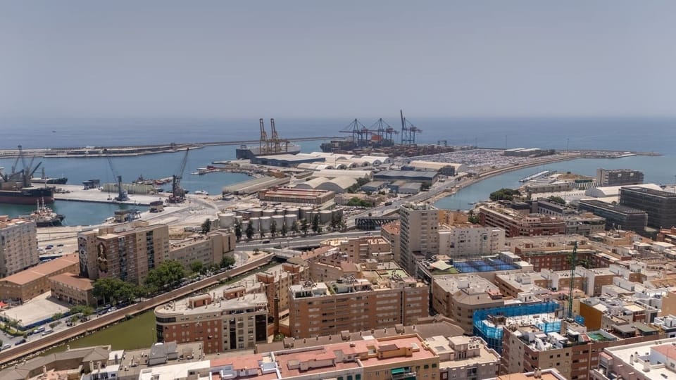 Vistas de Málaga desde un dron