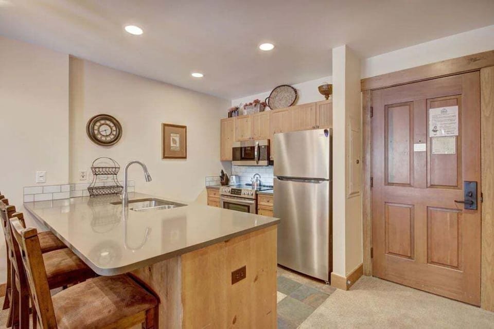 Kitchen in a one bedroom at The Springs