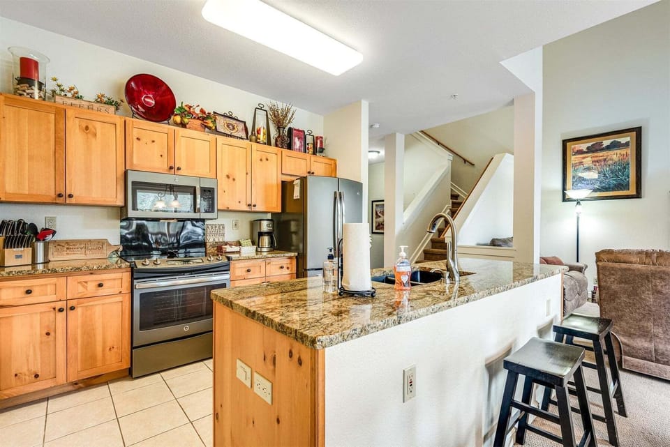 Warm and cozy kitchen with all the appliances needed
