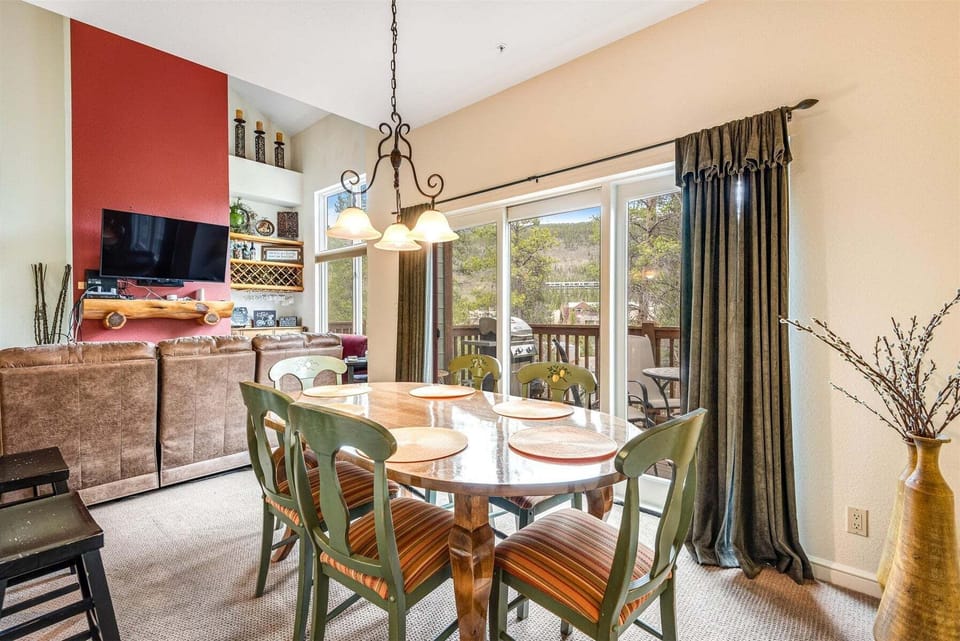 Dining area opens up to the living room