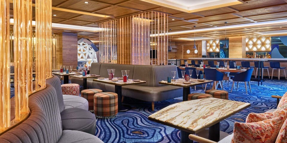Patterns in carpets feature Ute Indian tribal designs, while artwork and other interior decor incorporate some of the go-go days and Aspens jetsetters