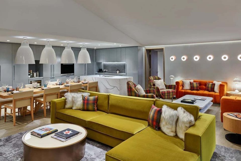Each residence features a formal dining area and fireplace
