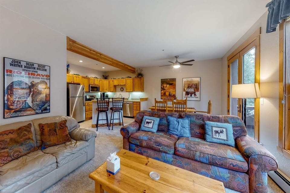 Spacious living room within this one bedroom