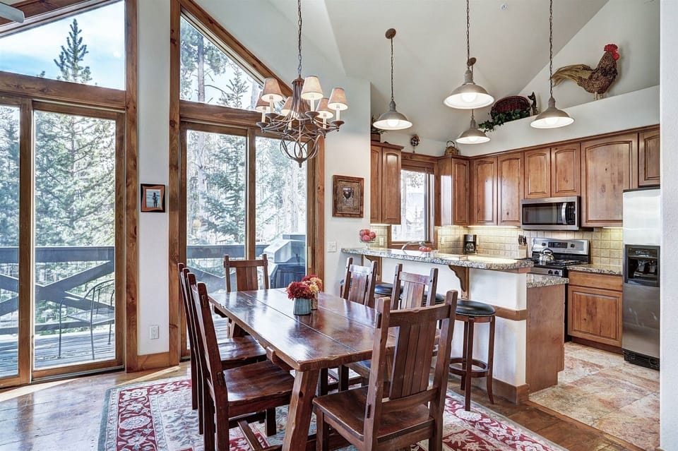 Dining room area affords great views