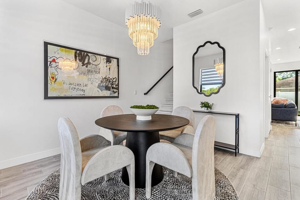 Dining area in one of the units.