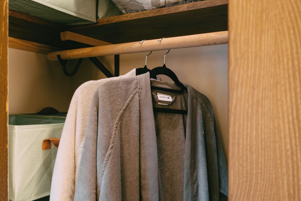 Feel free to use our plush robes during your stay, just for the Treetop Suite