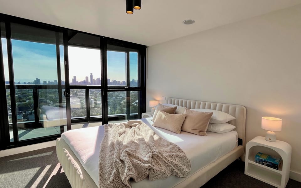 Luxury Bedroom #2 with balcony, wardrobes & access to second bathroom