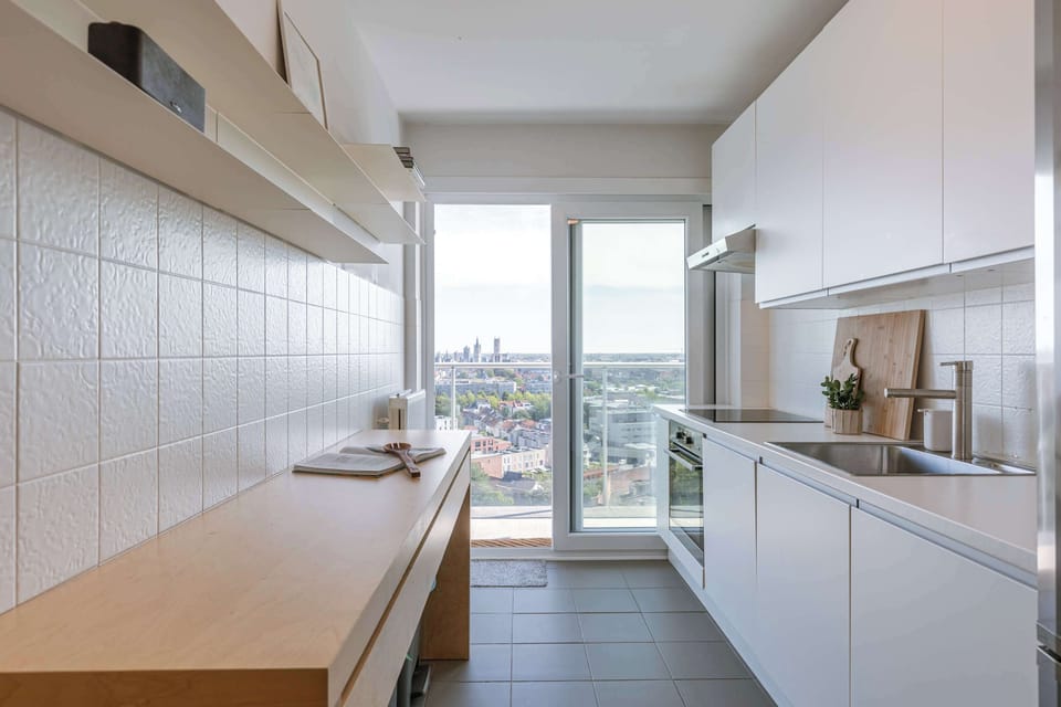 Separate kitchen with all modern amenities and direct access to terrace