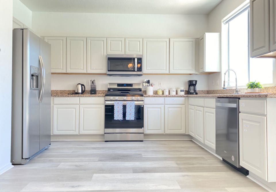 Fully stocked with essentials, stainless-steel throughout