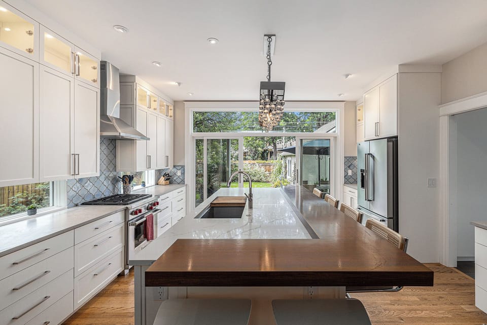 Gourmet kitchen with state-of-the-art appliances for the inspired chef.
