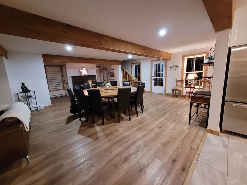 View of dining area from kitchen