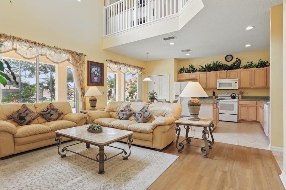 Main living area, open to above
