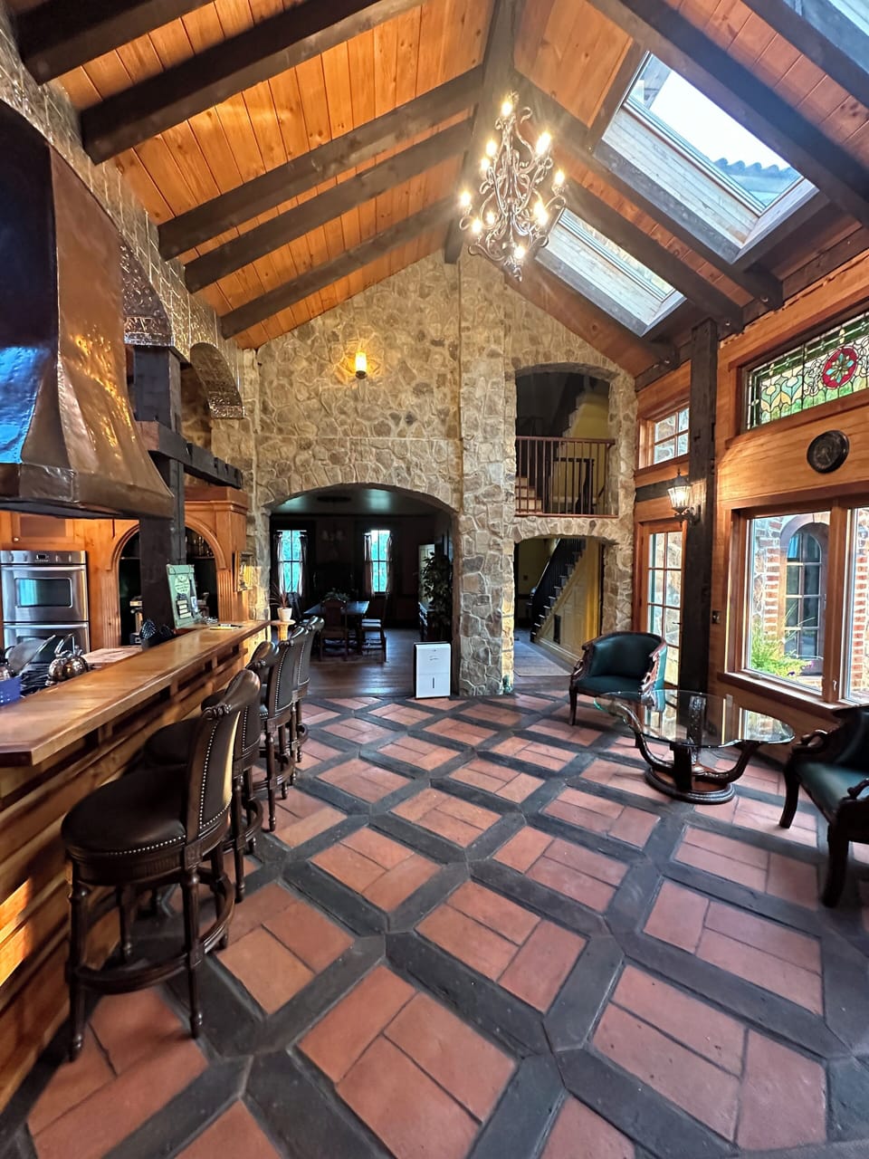 Kitchen and seating area