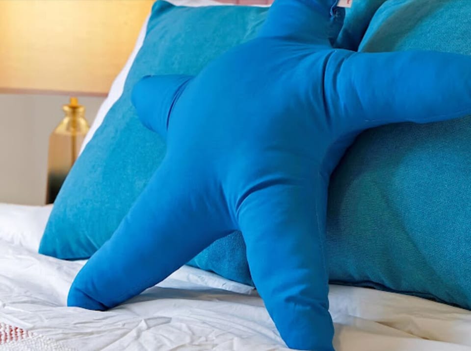 Plush starfish shaped pillow