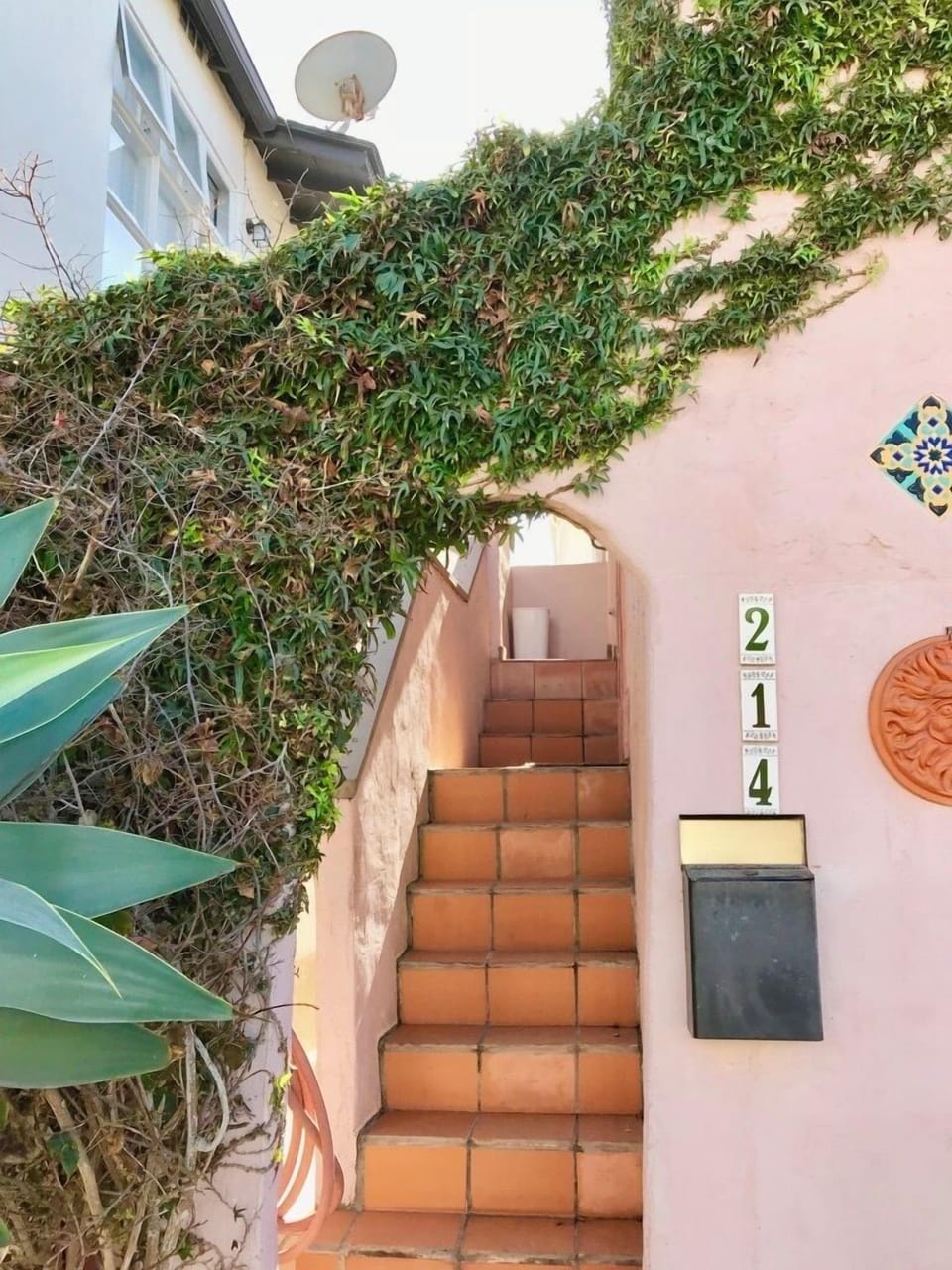 Arch entryway to 214 