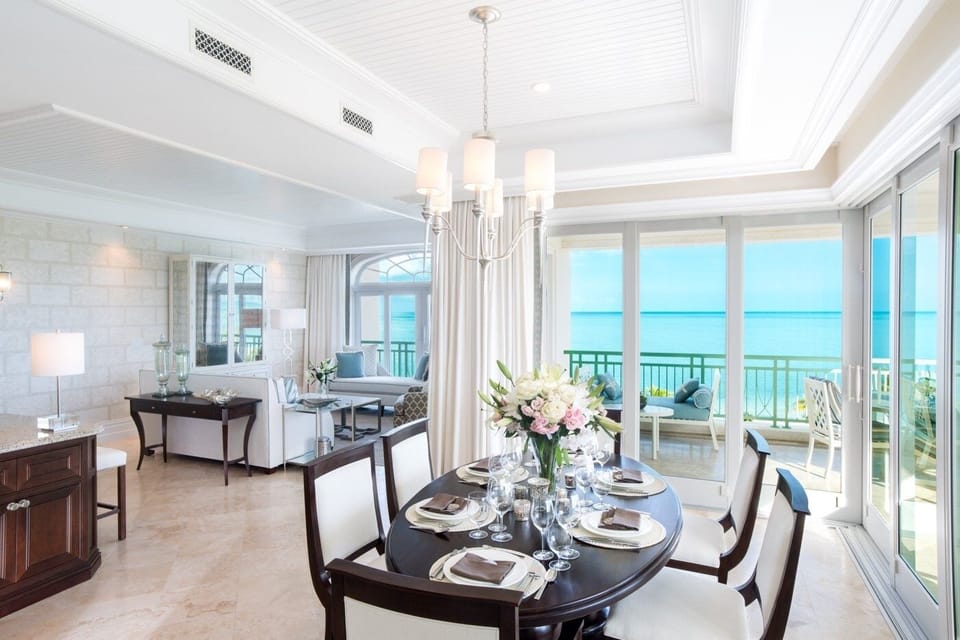 Dining area. Exact unit will be assigned upon arrival. Views, colors, and decor may vary.