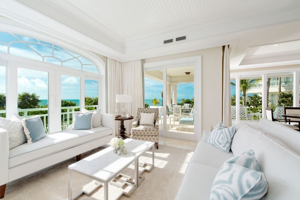 Living area. Exact unit will be assigned upon arrival. Views, colors, and decor may vary.