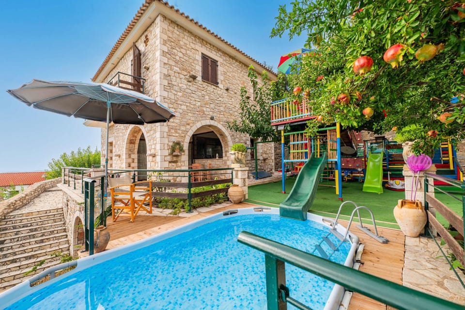 View of the pool and playground