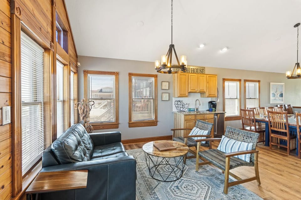 Top Level Seating Area and Wet Bar