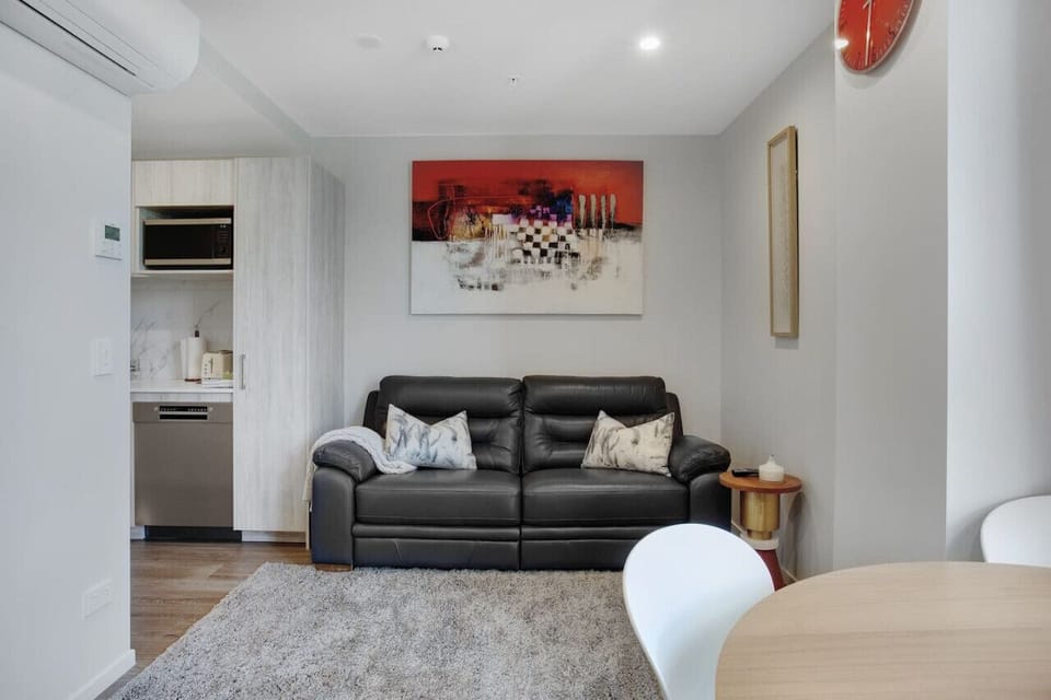 The open-plan living, dining and kitchen area are a great use of space.