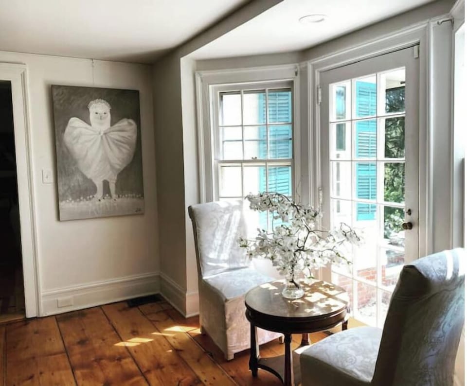 sunny spot by the window in the dining room