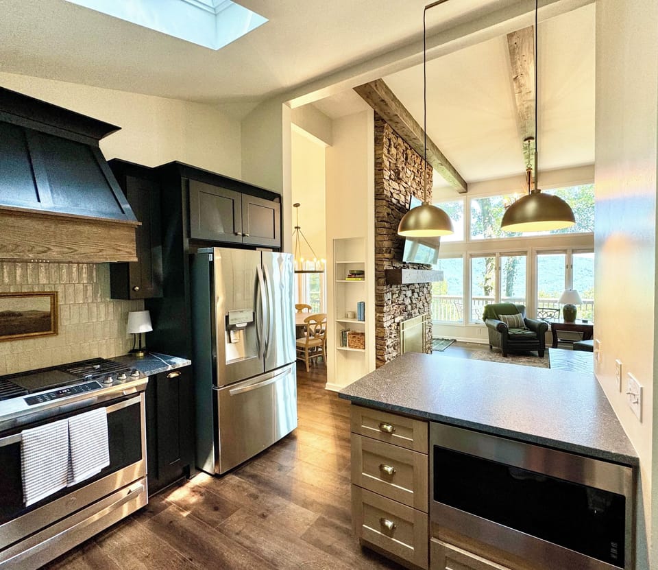 Well equipped kitchen with modern appliances