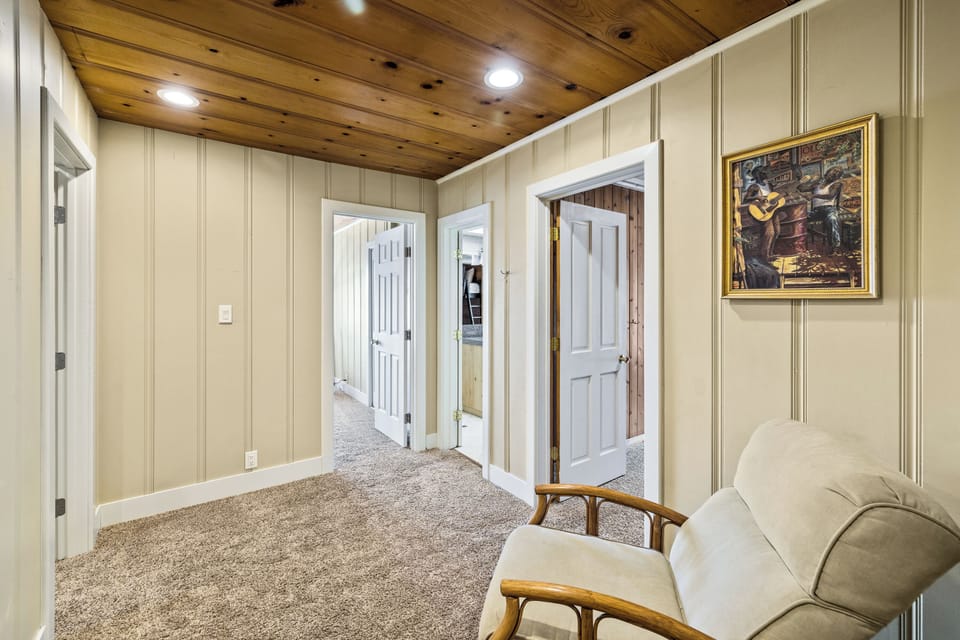 Enjoy a good book in the cozy reading chair