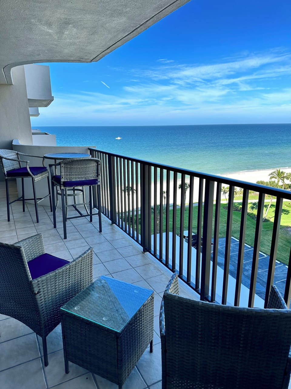 View of the Gulf from the deck.