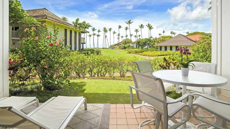Kiahuna Plantation #31 - Covered Dining & Lounging Lanai - Parrish Kauai