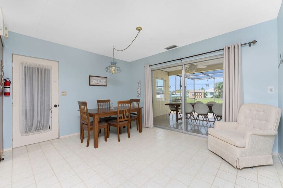 Dining Room has View of Rear Yard