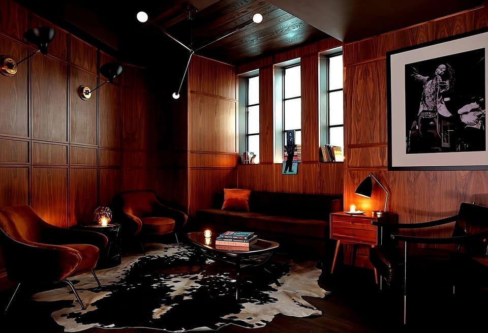 Toast the night in plush booths with soft, golden lighting.