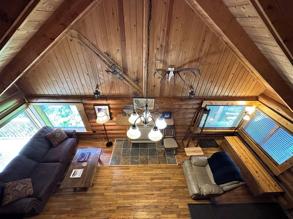 Living room view from loft