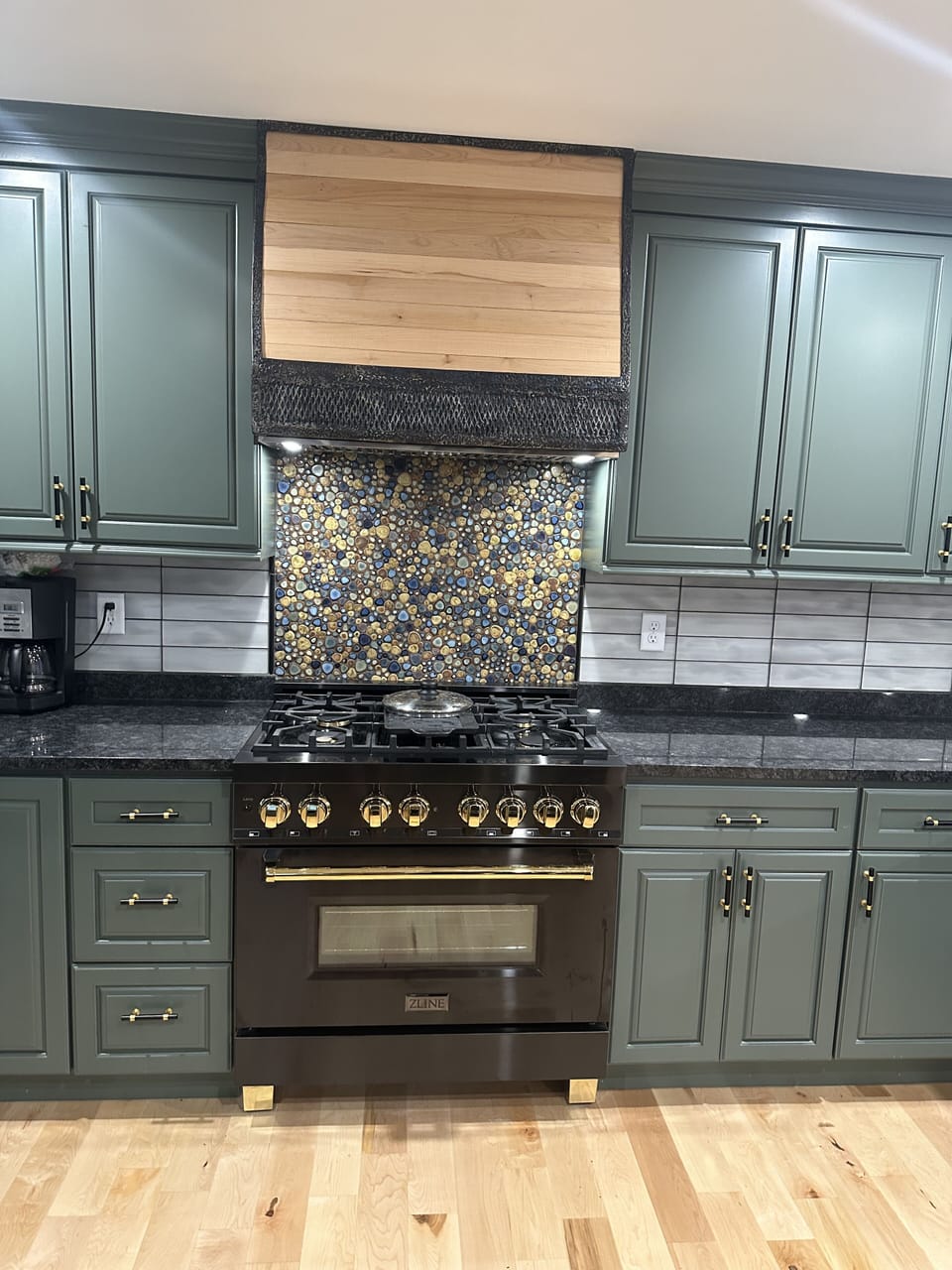 Six burner gas stove.