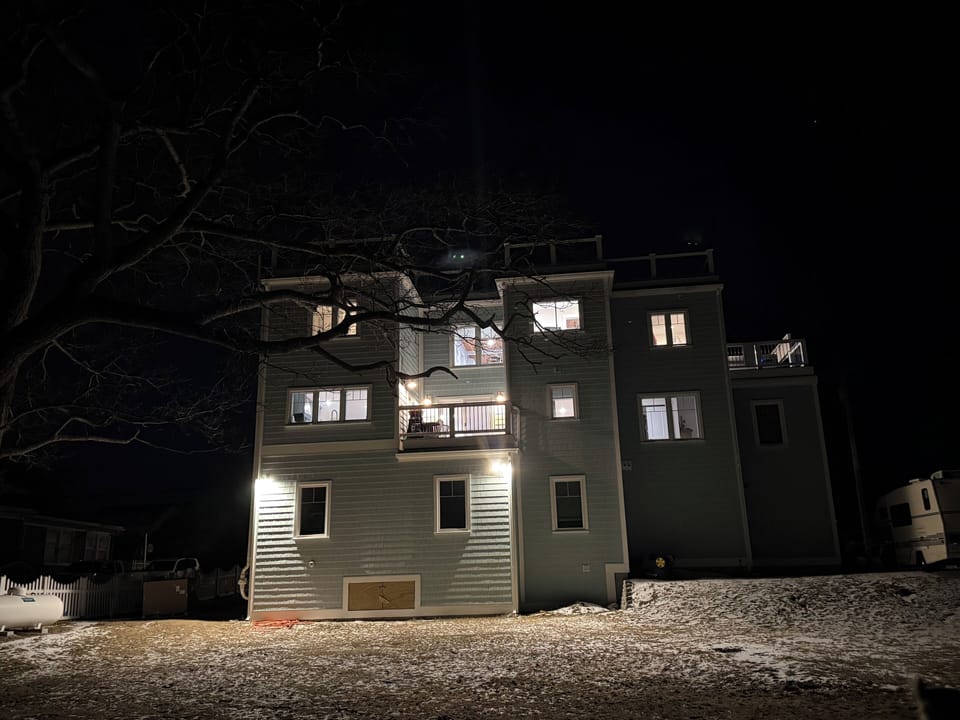 Back of house, view from backyard.