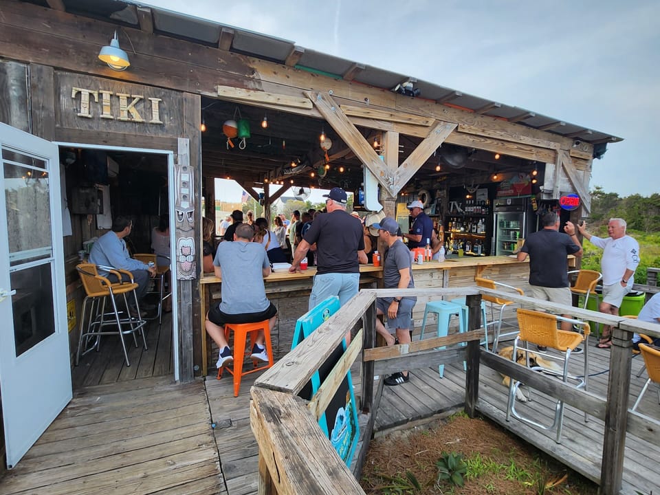 Tiki Bar is directly across street from Condos!
