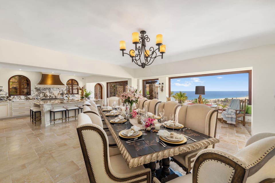 Dining area with ocean views