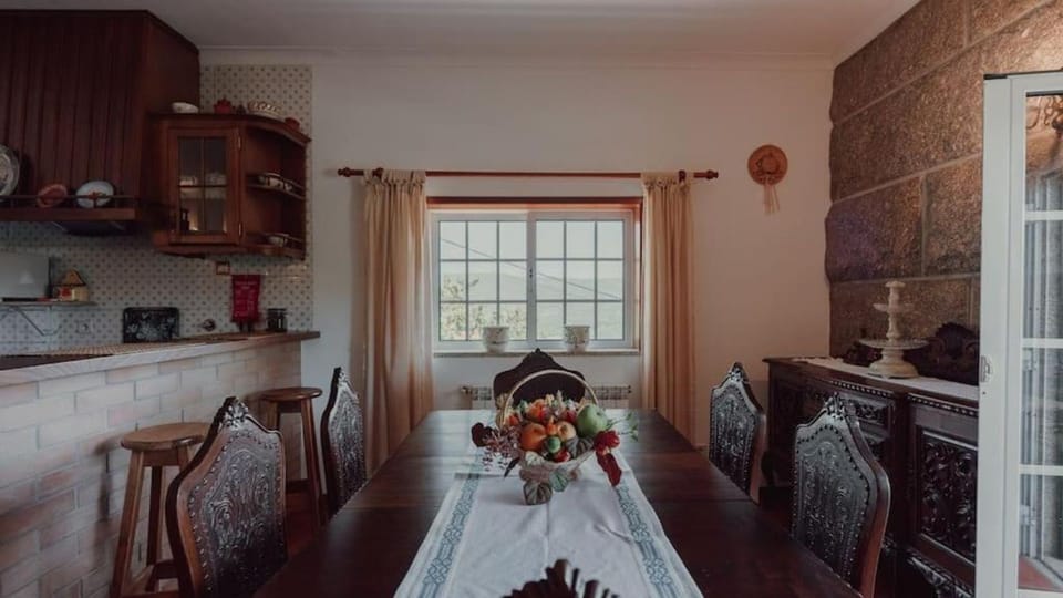 Our dining area offers a cozy atmosphere with vintage charm and rustic touches. #RusticStyle