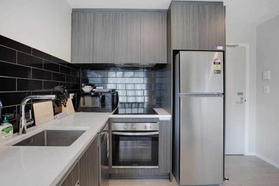 There is storage in the cupboards if you are staying for longer.