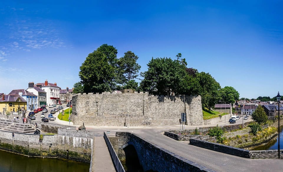 Cardigan Castle and the river Teifi