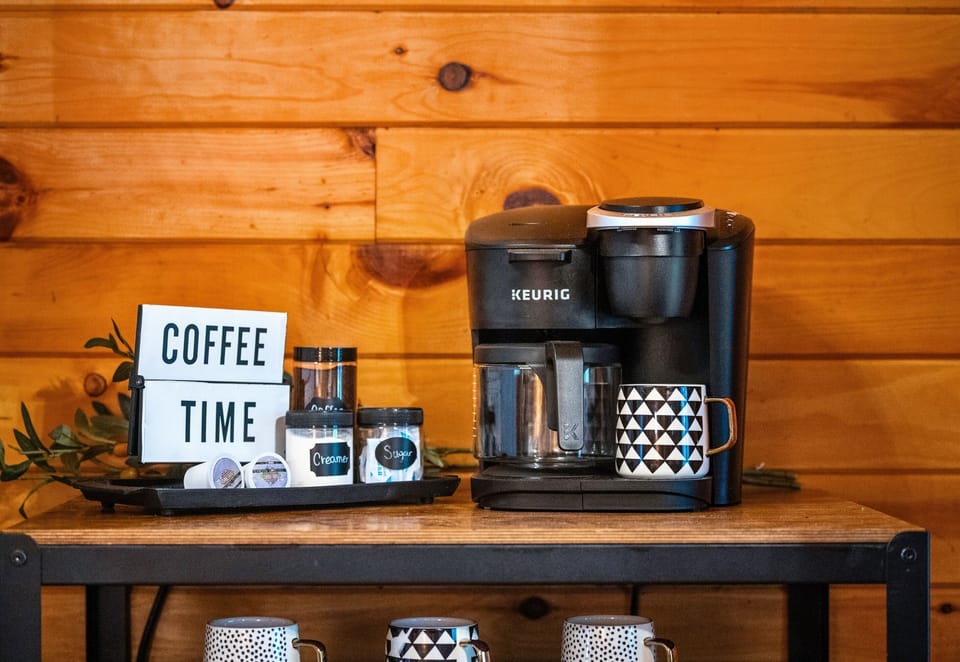 Kickstart your mornings with a freshly brewed cup of coffee from our convenient coffee station—it’s coffee time!