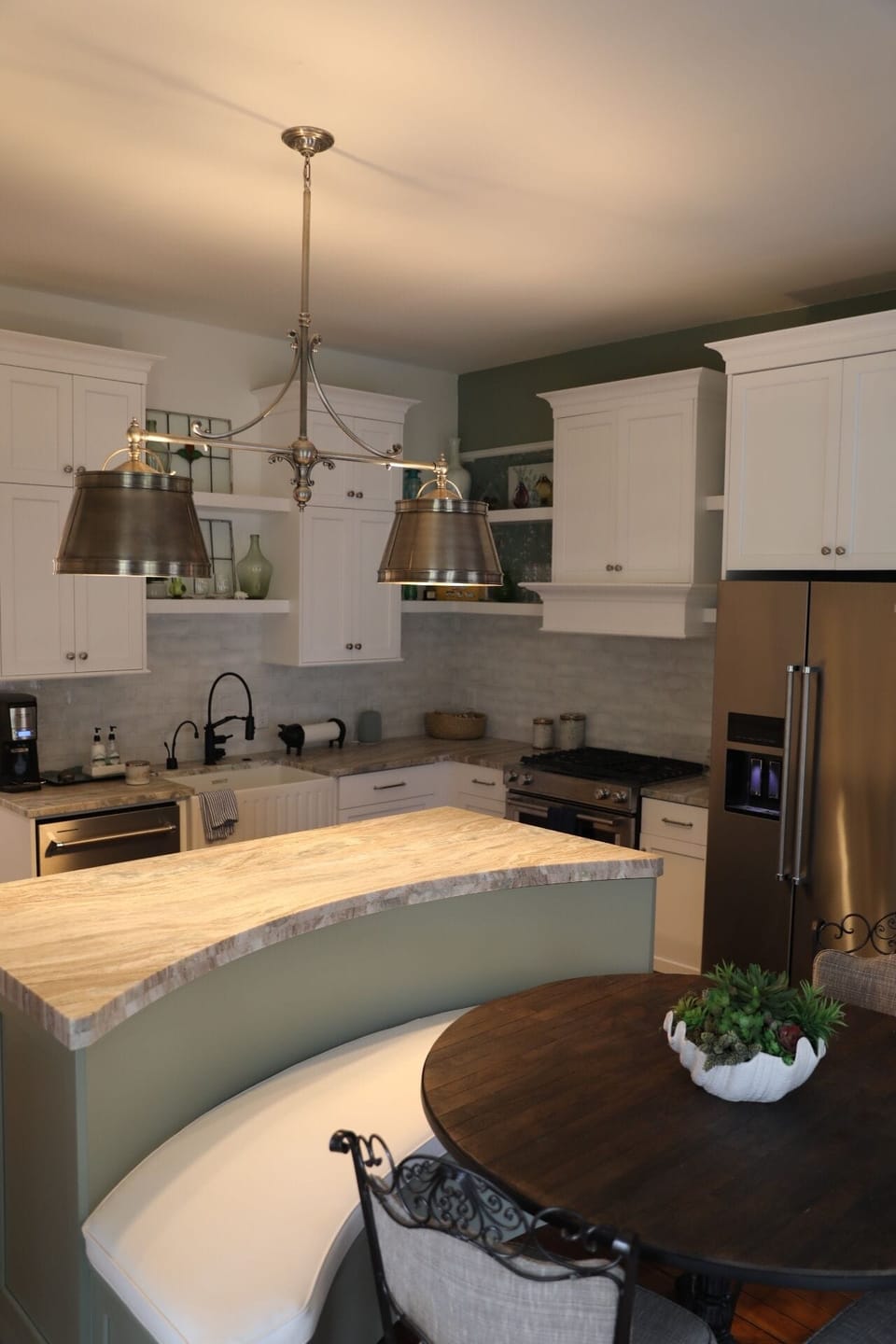 This small kitchen table is perfectly situated in the heart of the home.