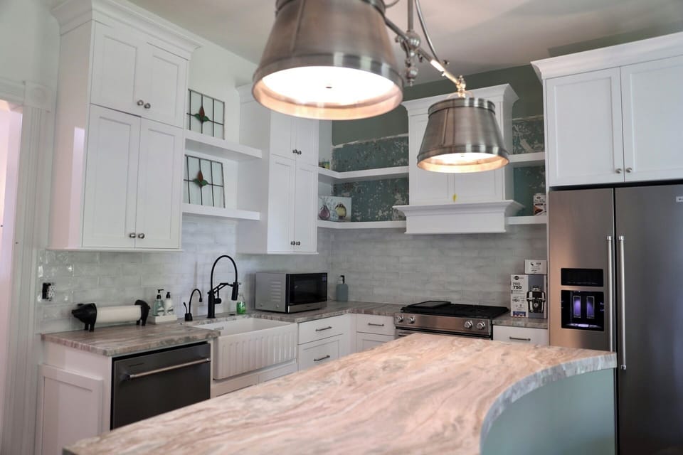 Full service kitchen with everything you need to feel at home.